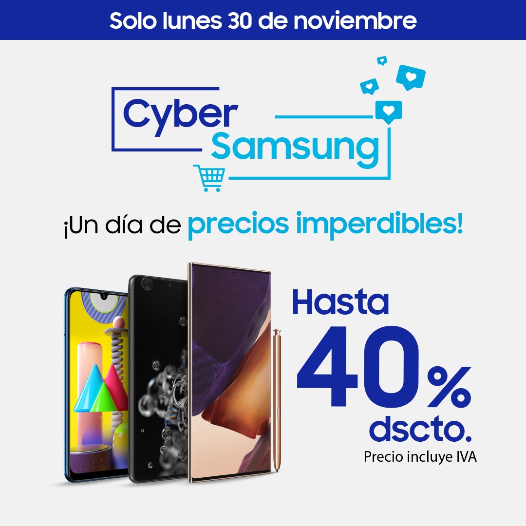 Cyber Monday de Samsung llega con descuentos de hasta 40% en diferentes dispositivos