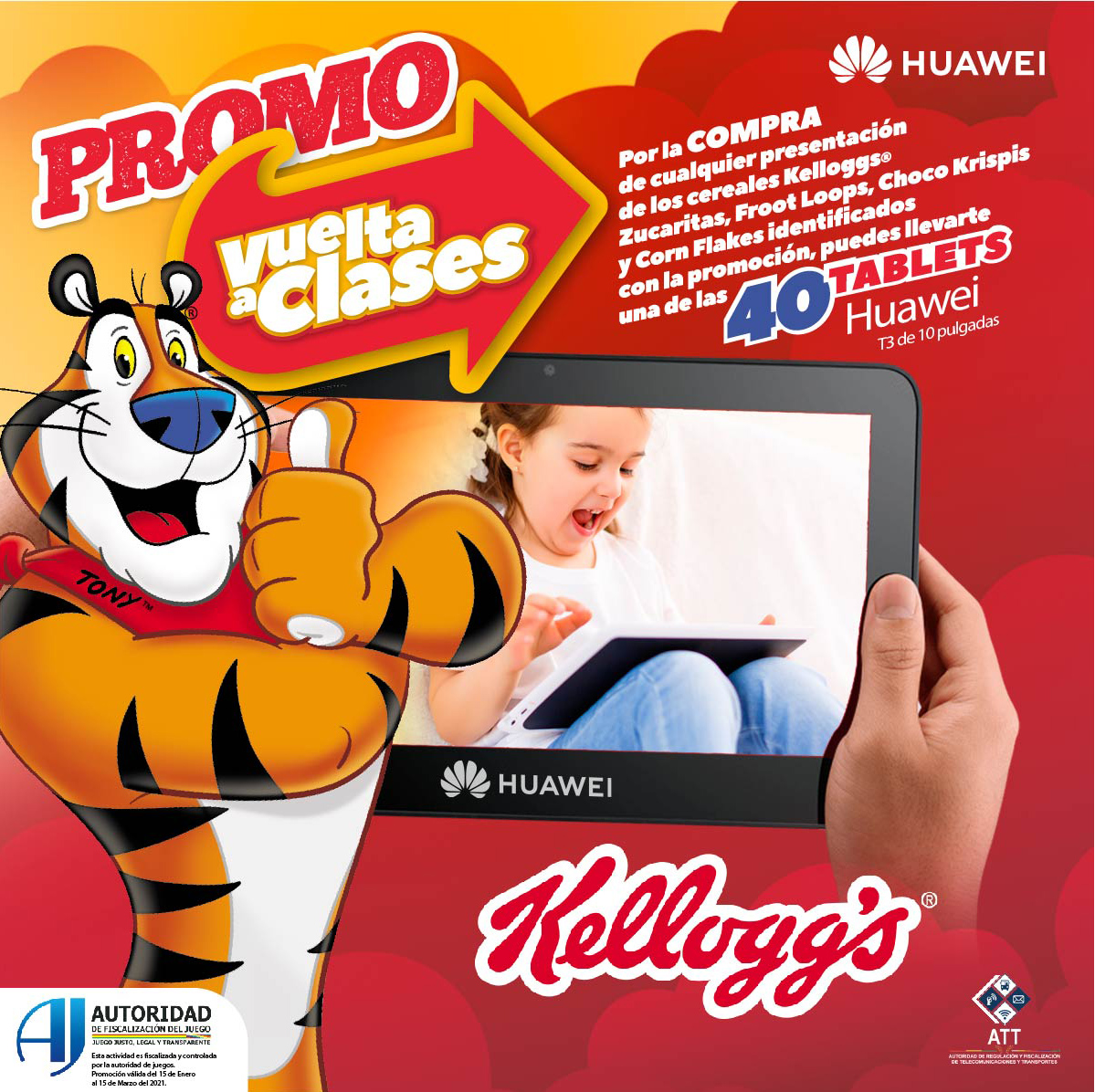 Kellogg’s y Huawei se unen a través de una campaña para promover el aprendizaje de los niños bolivianos desde casa