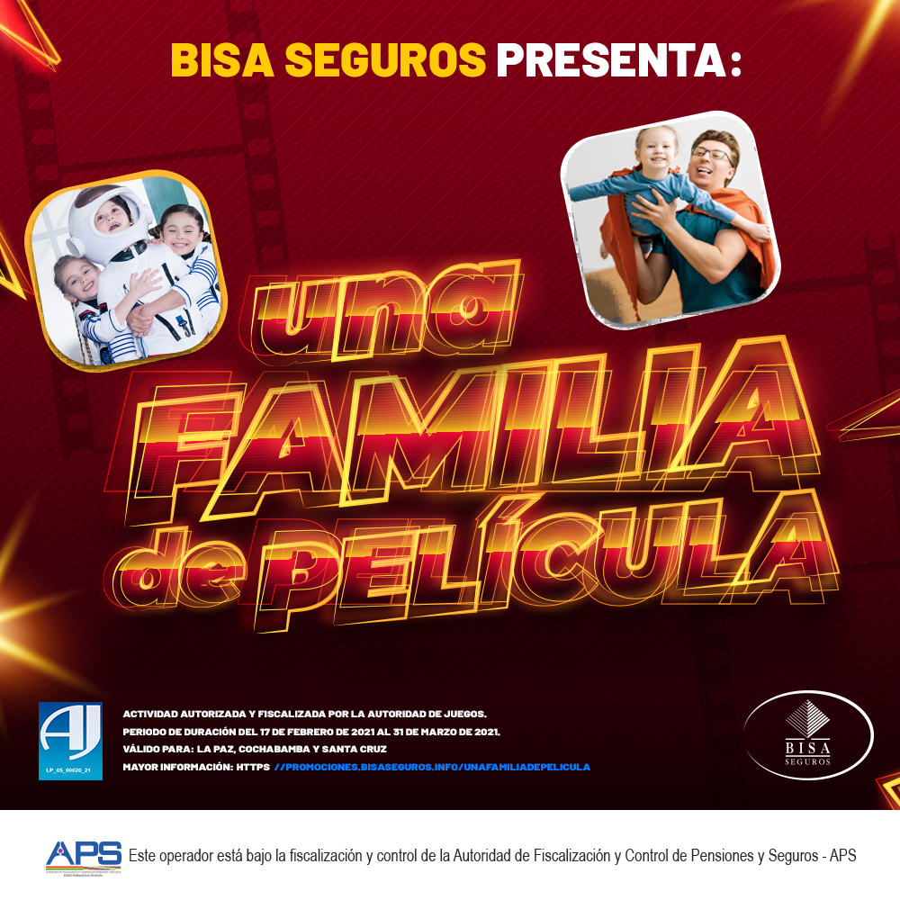 BISA Seguros lanza el concurso “Una familia de película” en las tres ciudades del eje troncal
