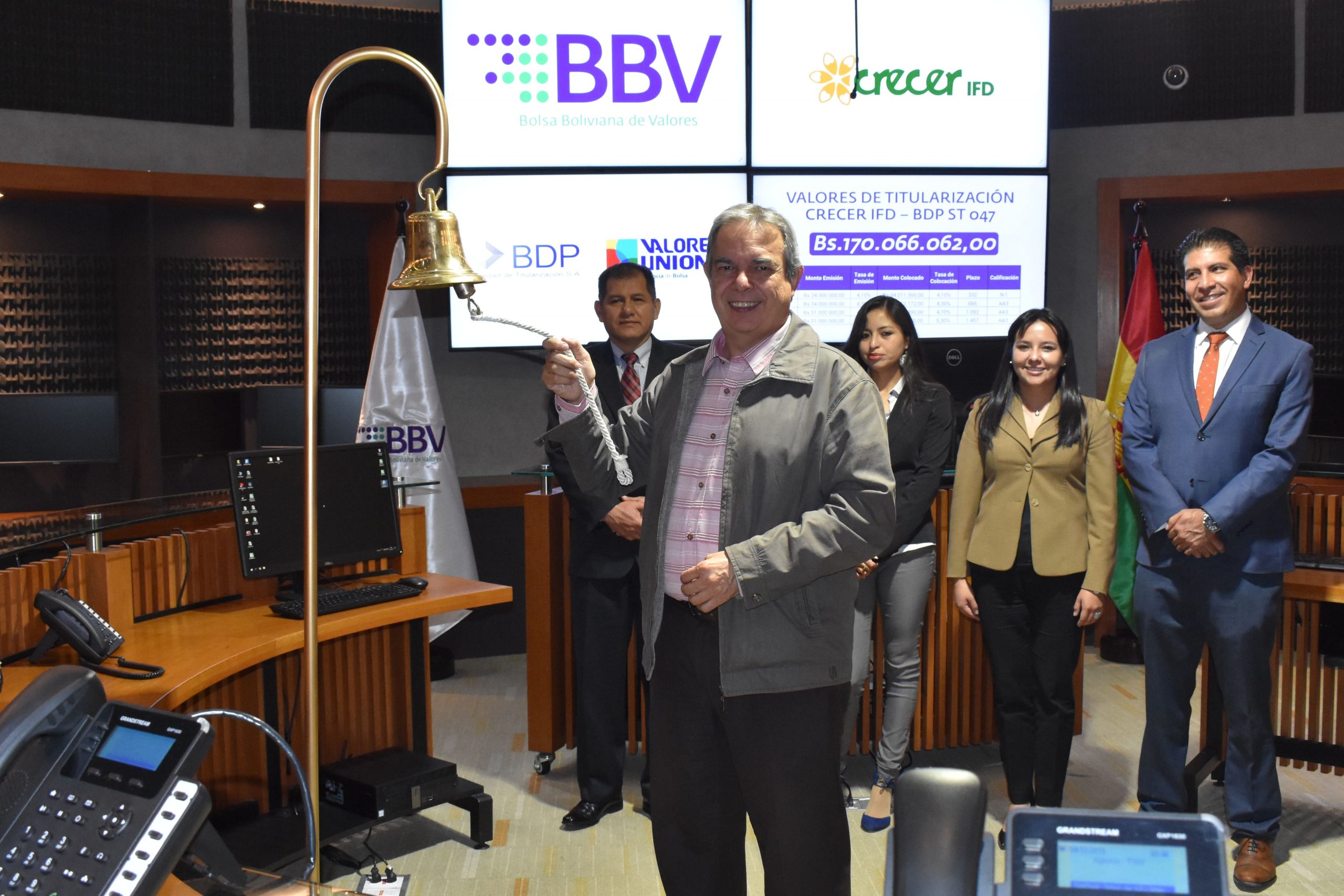 CRECER IFD coloca exitosamente valores a través de la Bolsa Electrónica SMARTBBV de la Bolsa Boliviana de Valores