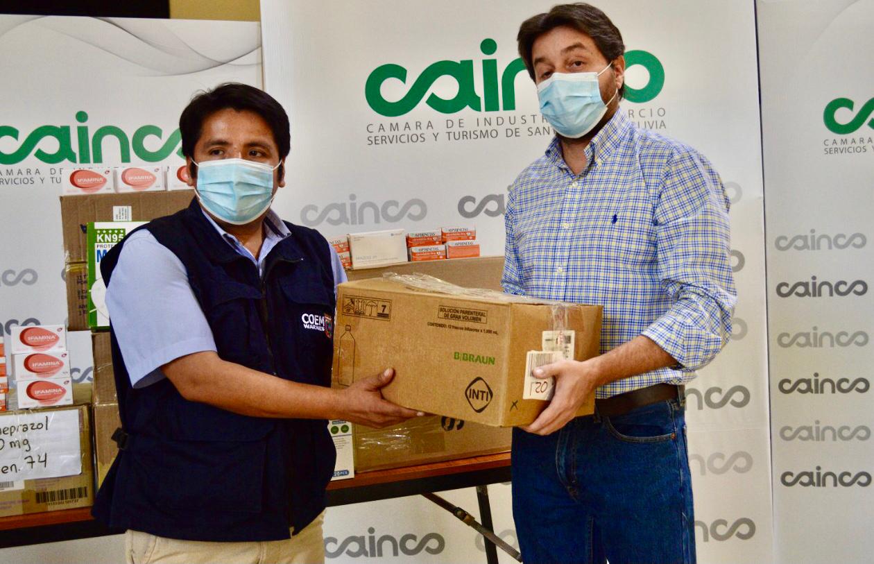 CAINCO entrega donación de medicamentos al Gobierno Autónomo Municipal de Warnes