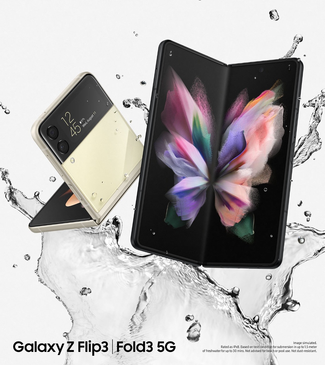Samsung Galaxy Z Fold 3 y Z Flip 3 son los primeros celulares plegables resistentes al agua