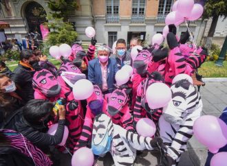 La Paz se viste de rosa para luchar contra el cáncer de mama.