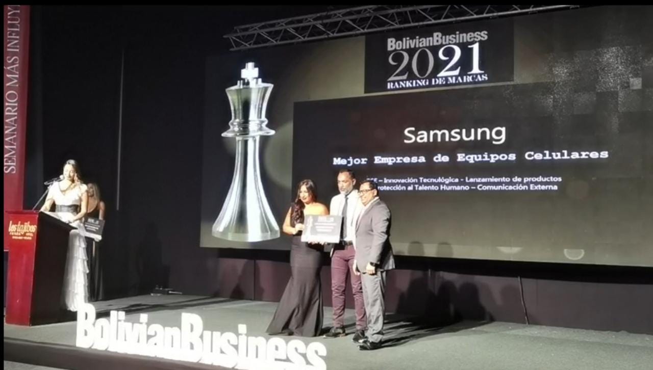 Samsung es reconocido como la ‘Mejor Empresa de Equipos Celulares’ de Bolivia.