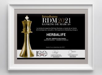 HERBALIFE NUTRITION ES RECONOCIDA COMO LA MEJOR EMPRESA MULTINIVEL DE BOLIVIA.