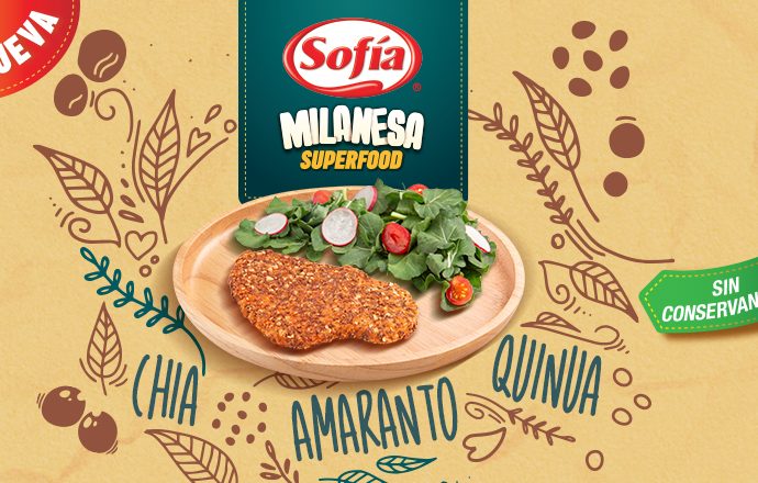 Sofía incursiona en la producción de su nueva milanesa de pollo Superfood a base de superalimentos.