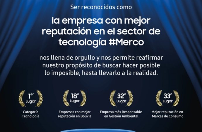 Ranking Merco: Samsung lidera el sector de tecnología en Bolivia