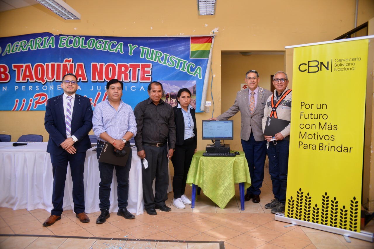 CBN dona equipamiento para mejorar la seguridad vial e impulsar la tecnológia de la OTB Taquiña Norte
